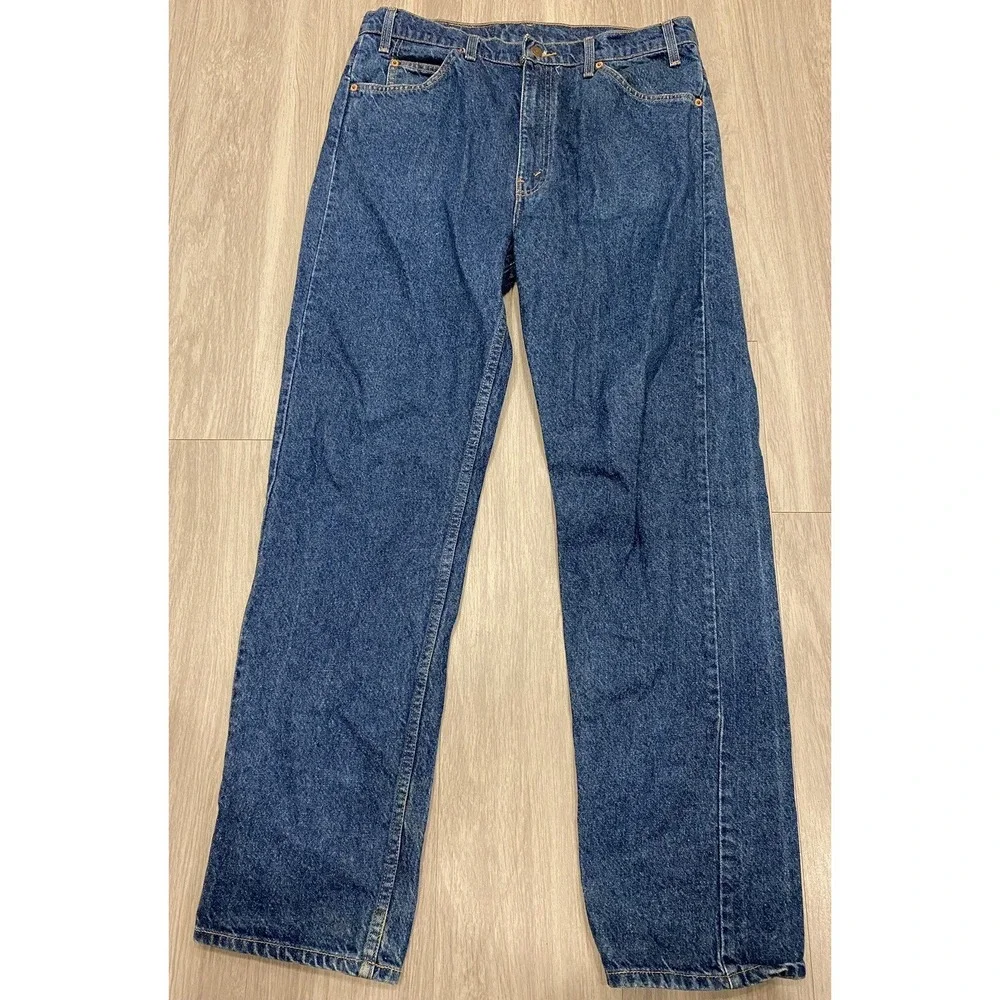 Vintage‎ Levis 505 Jeans Mens 36x32 Straight Leg Orange Tab Regular Fit Cotton